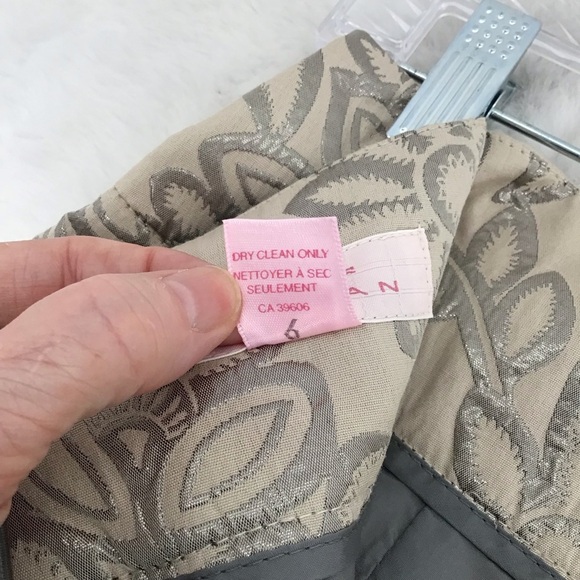 PINK Tartan 2 Piece Suit Floral Metallic Jacket & Skirt Career Wedding Size 4/6 - Picture 2 of 12